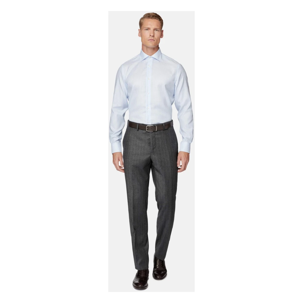 Boggi Milano Ultimate Non-Iron Shirt Blue Heren