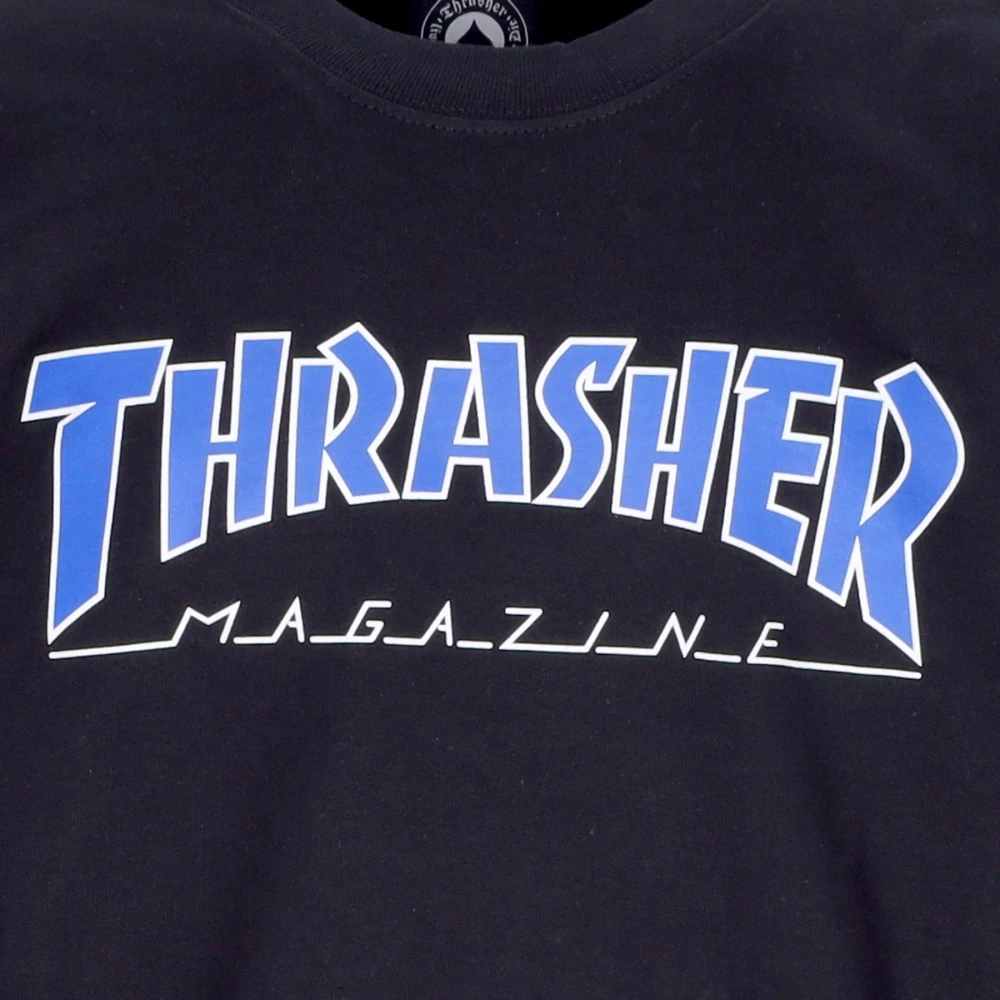 Thrasher Gestreepte Crewneck Lange Mouw Sweatshirt Blue Heren
