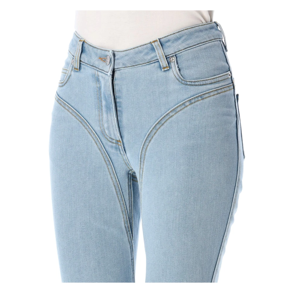 Mugler Flared Jeans voor een stijlvolle look Blue Dames
