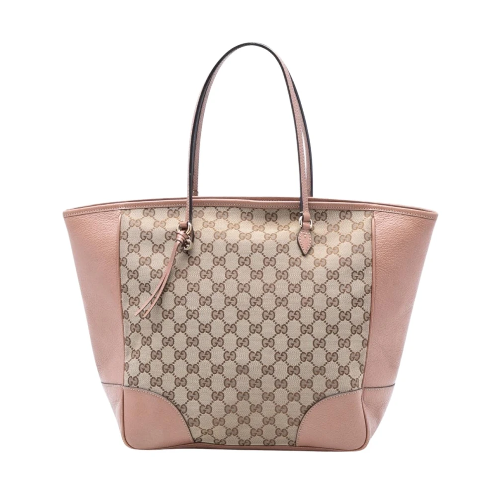 Gucci Vintage Women's Pink Pre-Owned Canvas Tote Bag