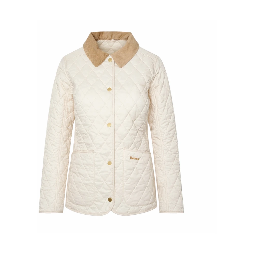 Barbour Women's White Winter Jackets, Xs, Annandale Quilted Jacket