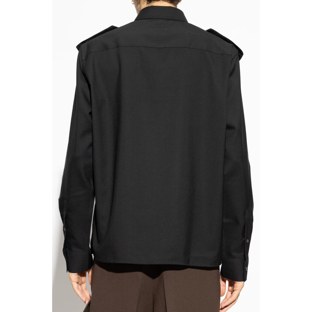 Ami Paris Wollen overhemd Black Heren