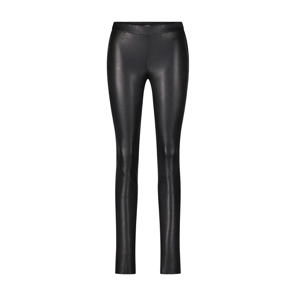 Arma Leren Leggings Stijlvol Comfortabel Chic Black Dames