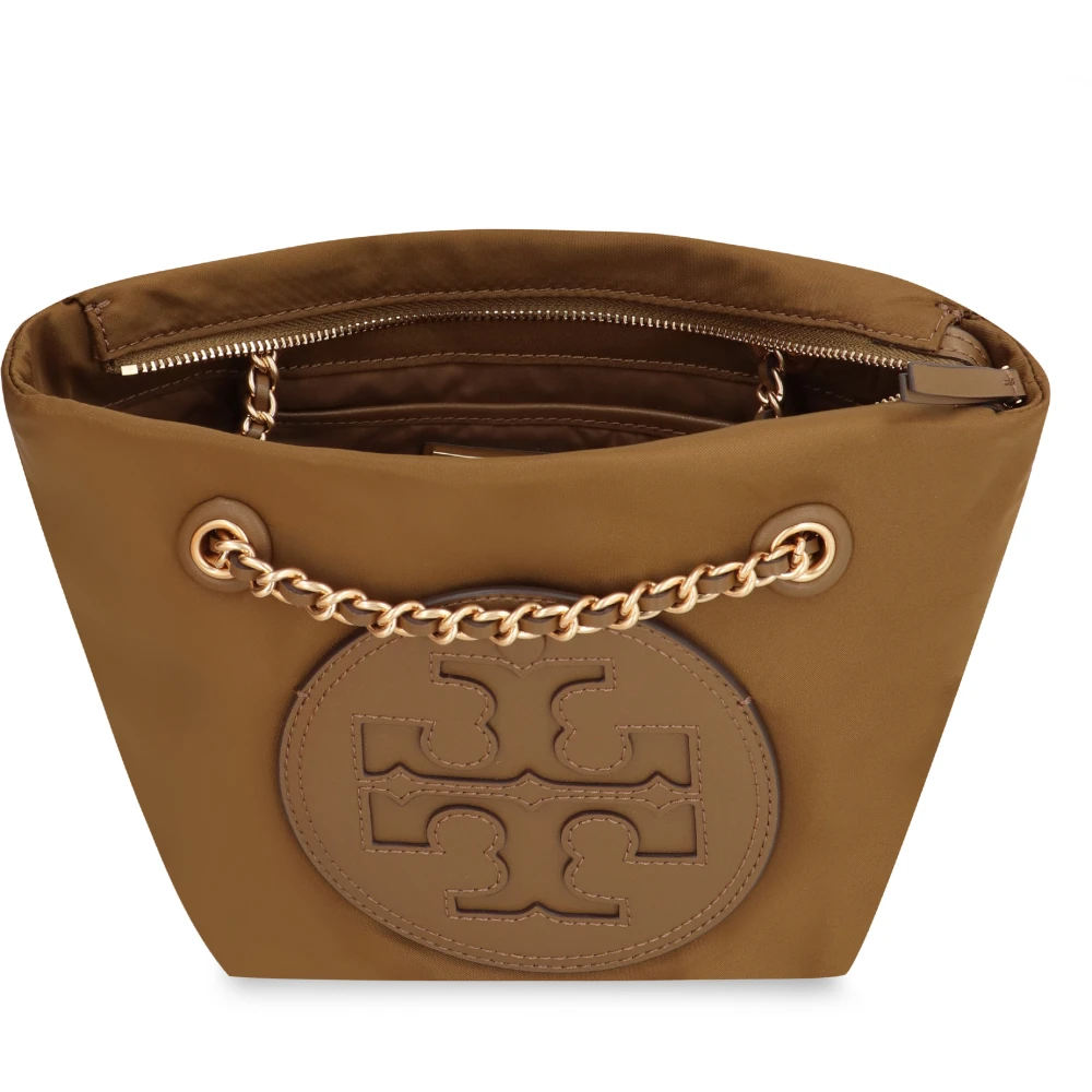 TORY BURCH Kleine Nylon Messenger Tas Brown Dames
