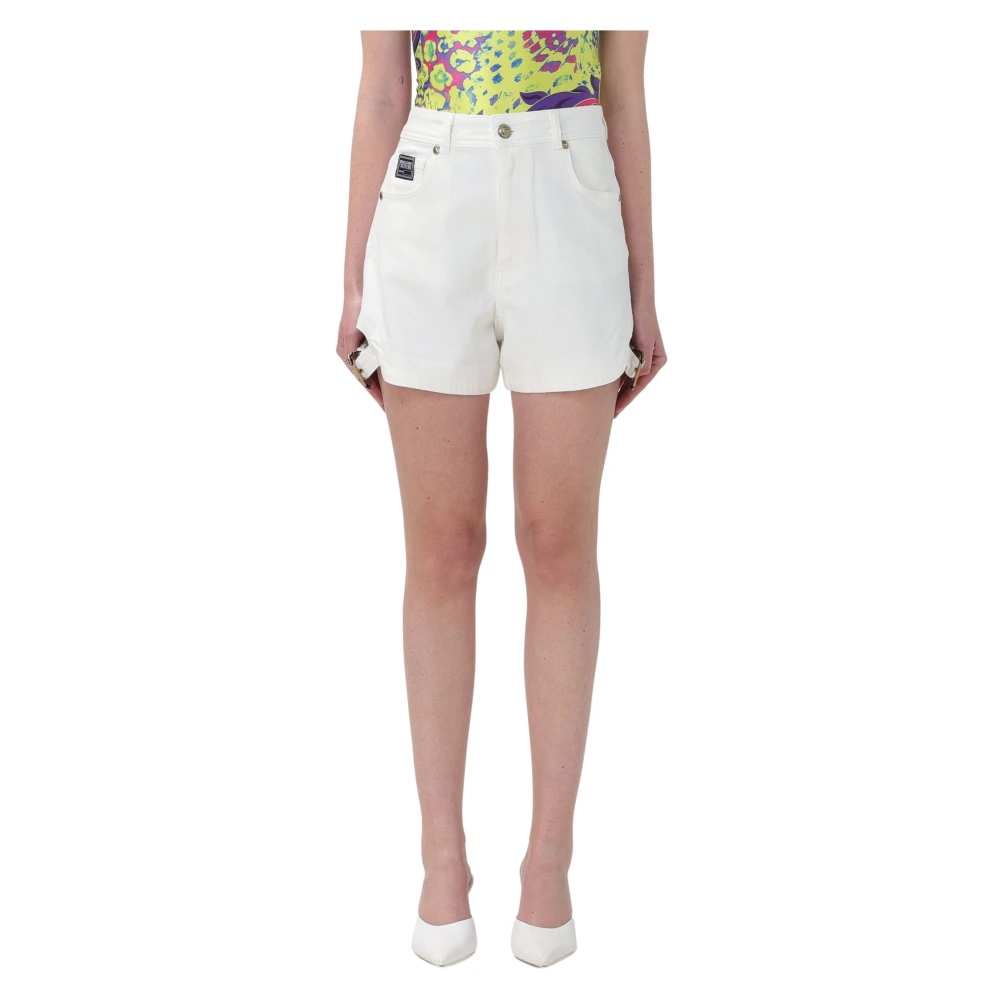 Versace Denim Shorts White Dames