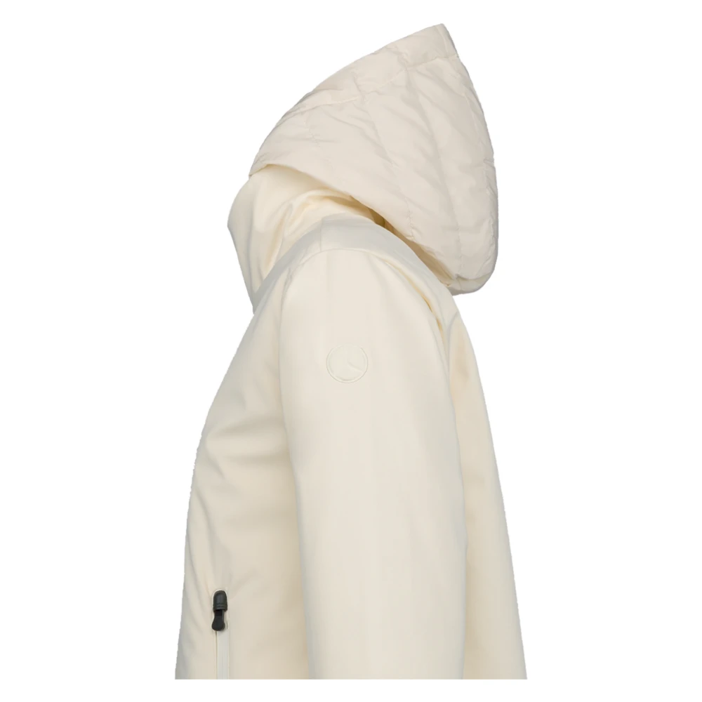 People of Shibuya Korte Parka van Mat Polyester met Donsveren Vulling Beige Dames