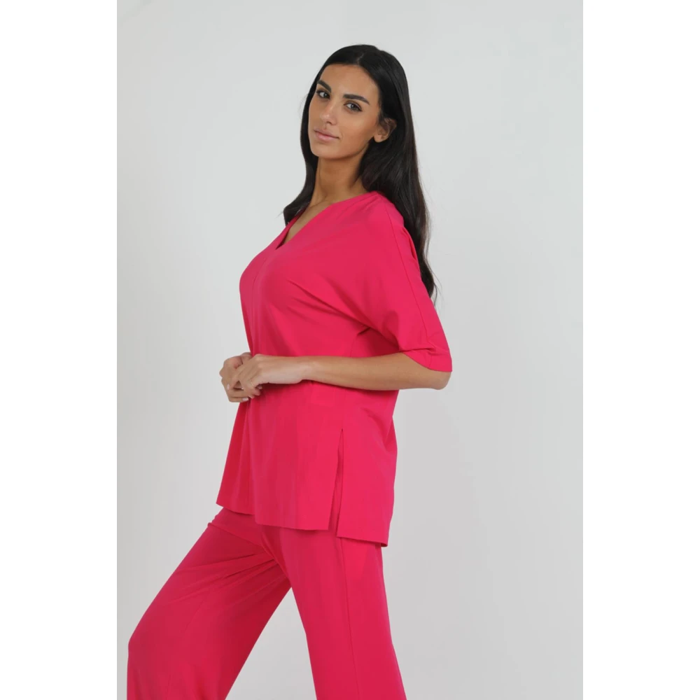 Max Mara V-Hals Locarno Tuniek Pink Dames