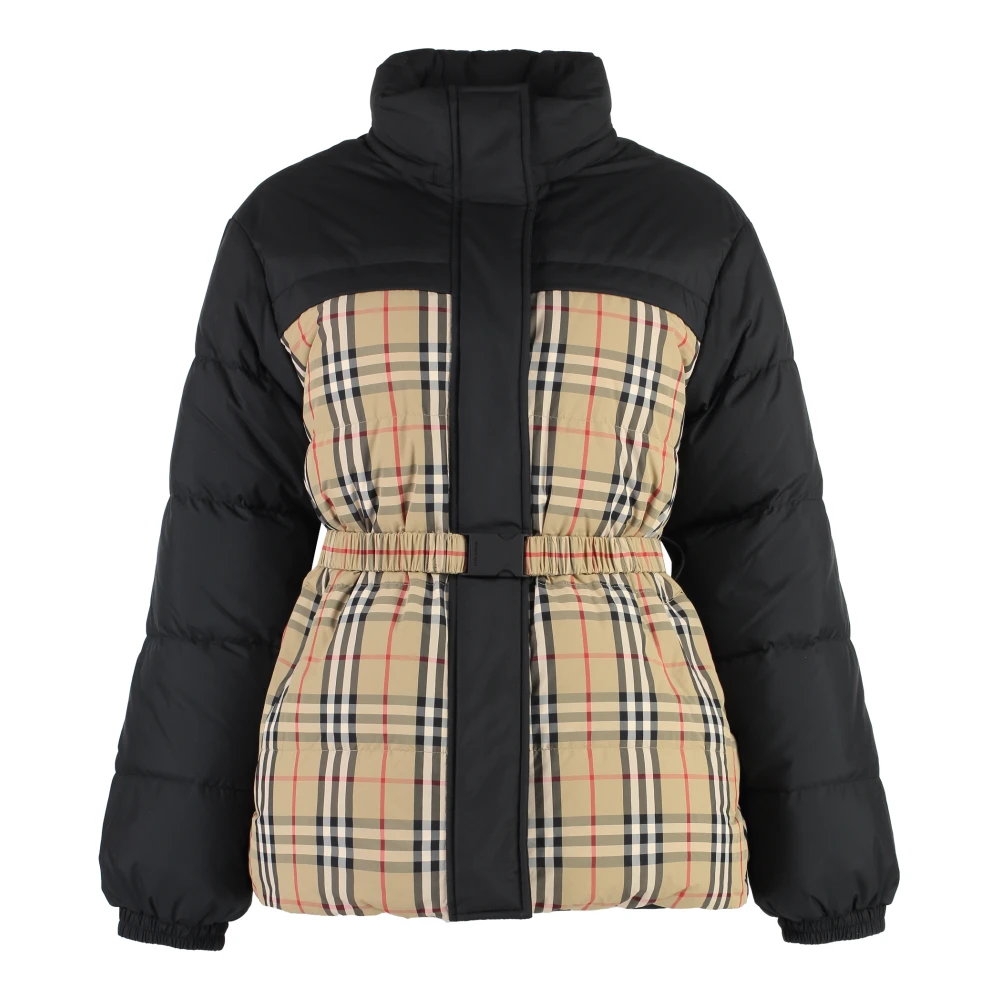 Burberry Omkeerbare gewatteerde jas met capuchon Black Dames