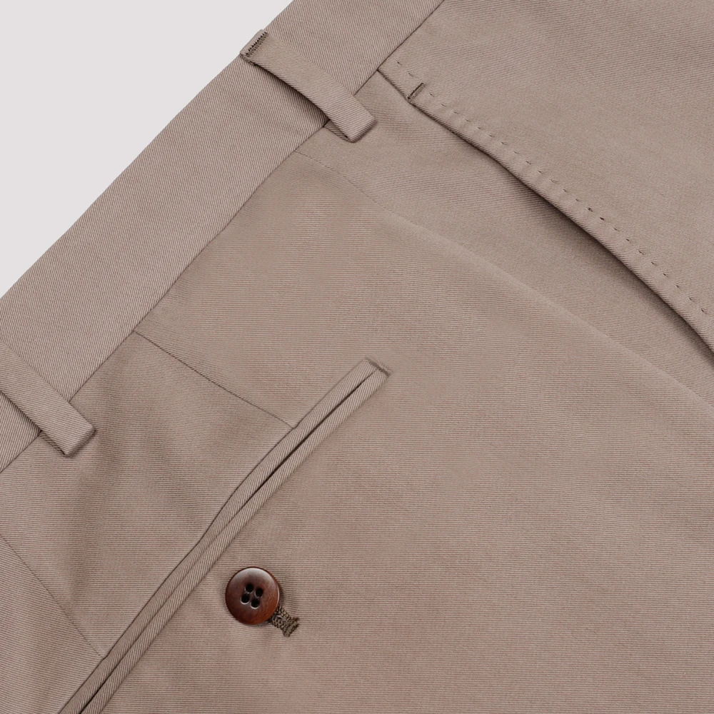 Brioni Beige Katoenen Pak Beige Heren