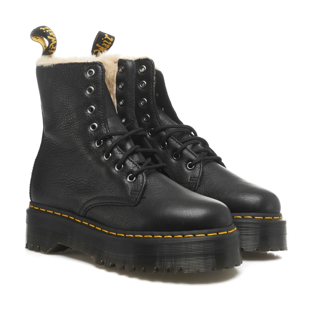 Dr. Martens Zwarte Veterschoenen Aw23 Black Dames