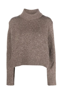 Brun Ull Kashmir Casual Pullover Tröja