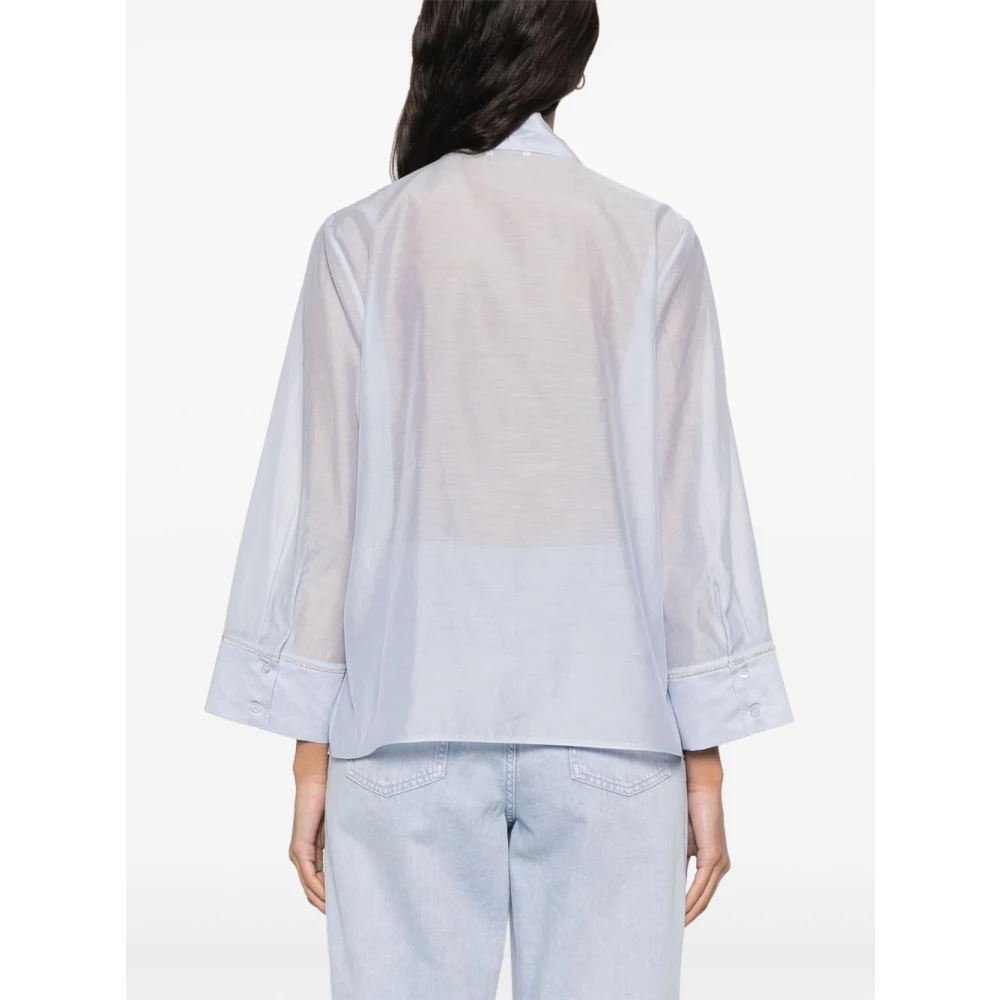 PESERICO Lichtblauwe Blouse Elegante Damesmode Blue Dames