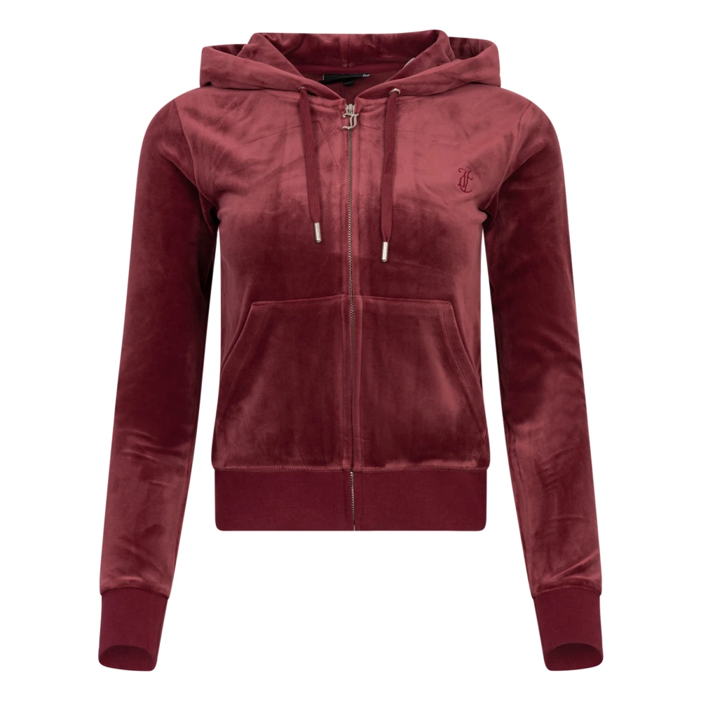 Juicy Couture Klassieke Velours Zip Hoodie Tawny Port Red Dames