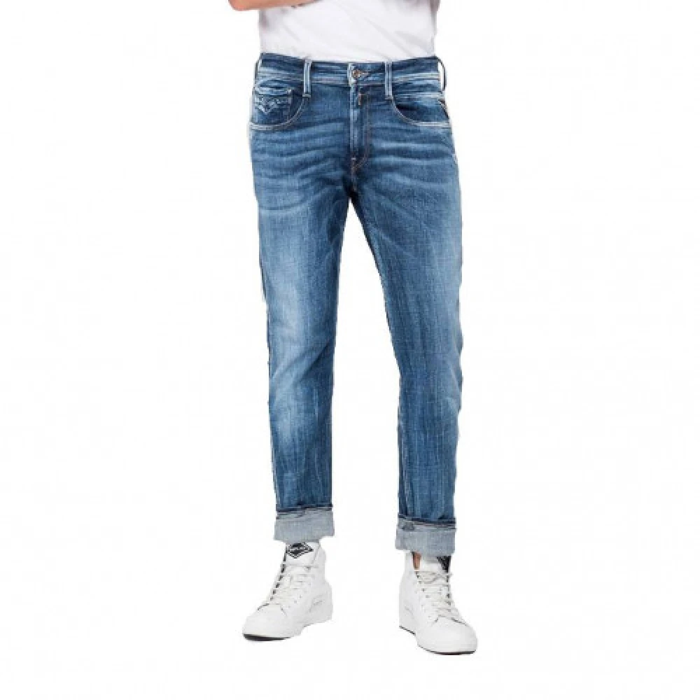 Replay Slim Fit Blue Jeans Blue Heren