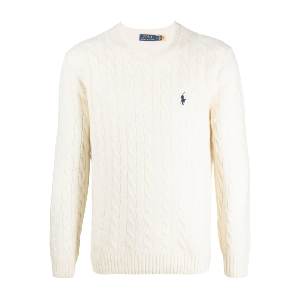 Polo Ralph Lauren Witte Wollen Blend Sweatshirt Aw24 Brown Heren