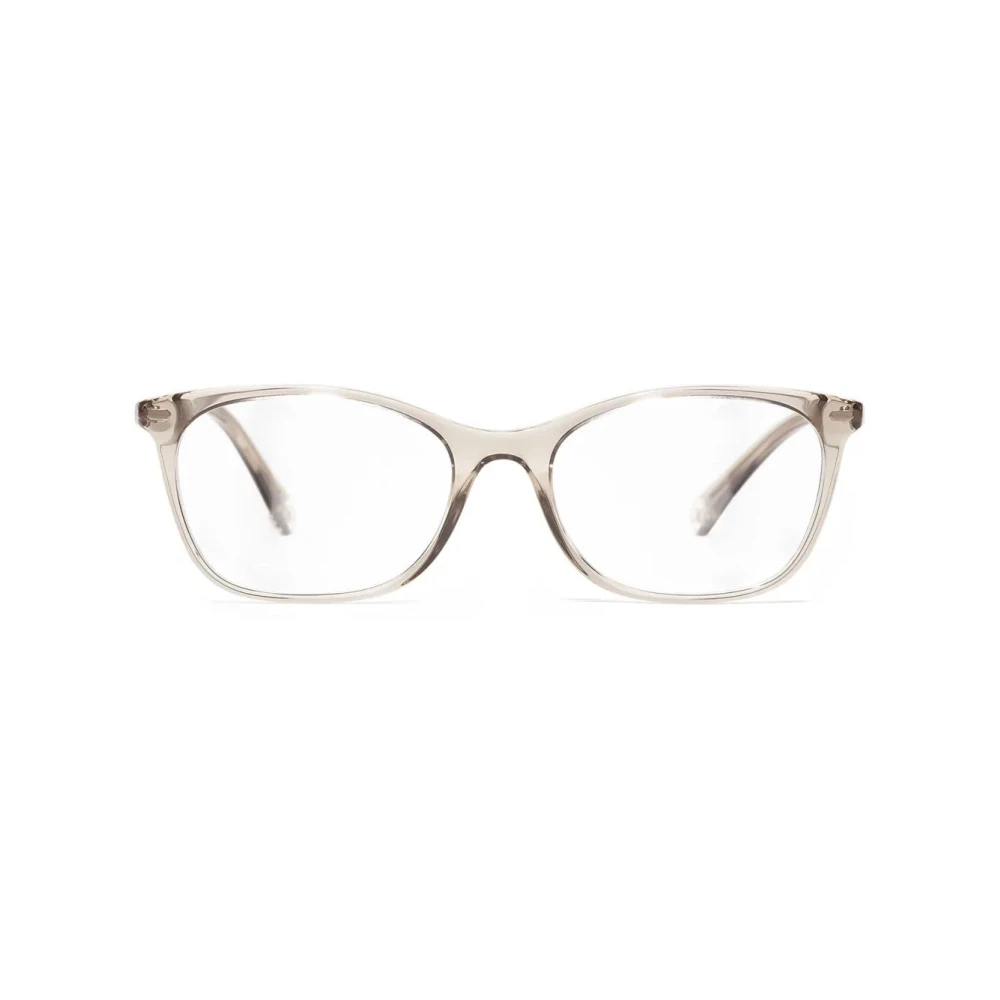 Chanel Women's Gray Rectangle Eyeglasses - Glasses - 52 Mm - Accessories