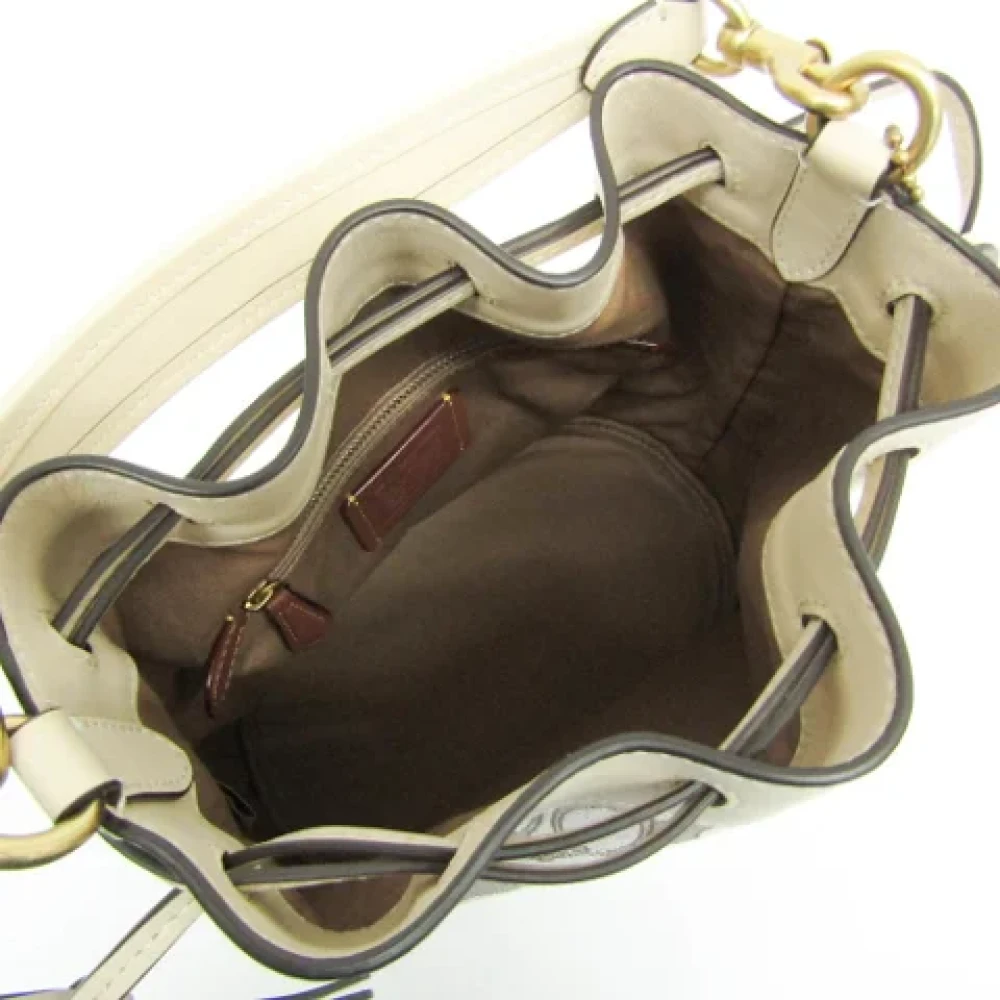 Coach Pre-owned Leather shoulder-bags Beige Dames