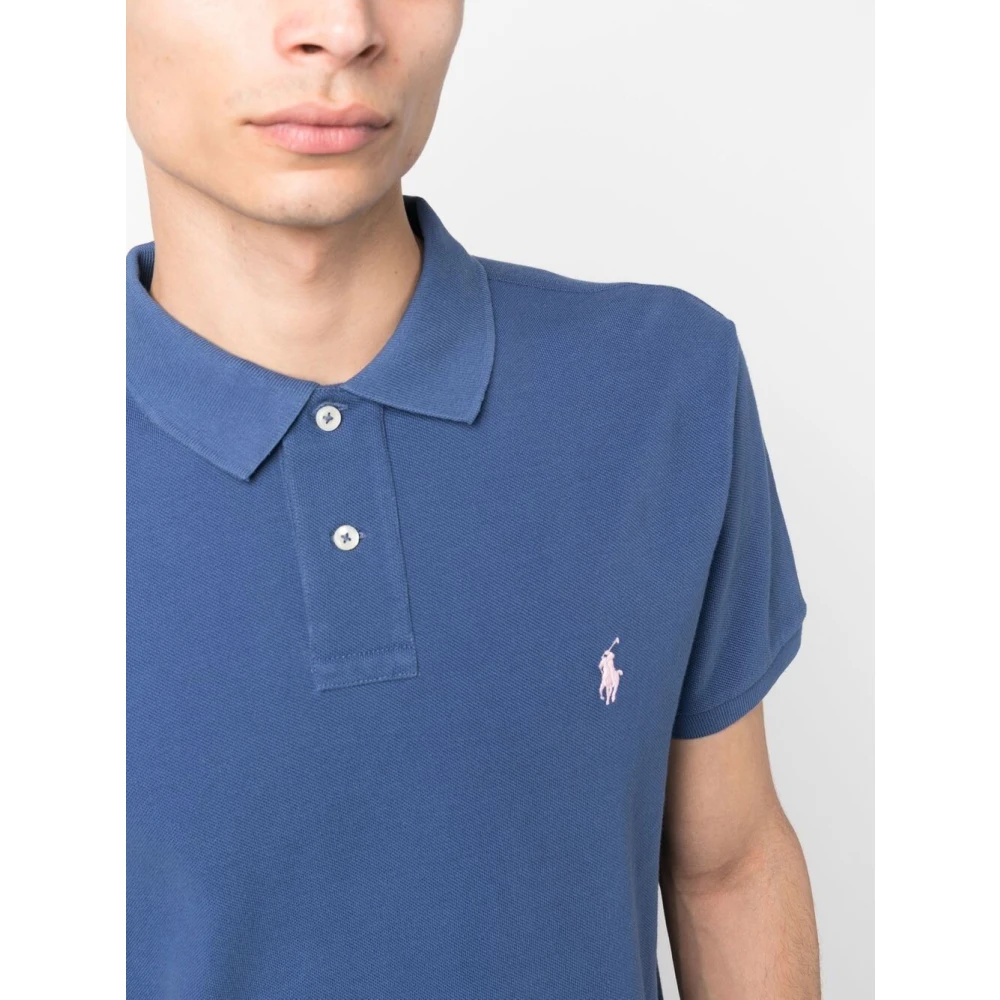 Ralph Lauren Old Royal Knit Polo Shirt Blue Heren