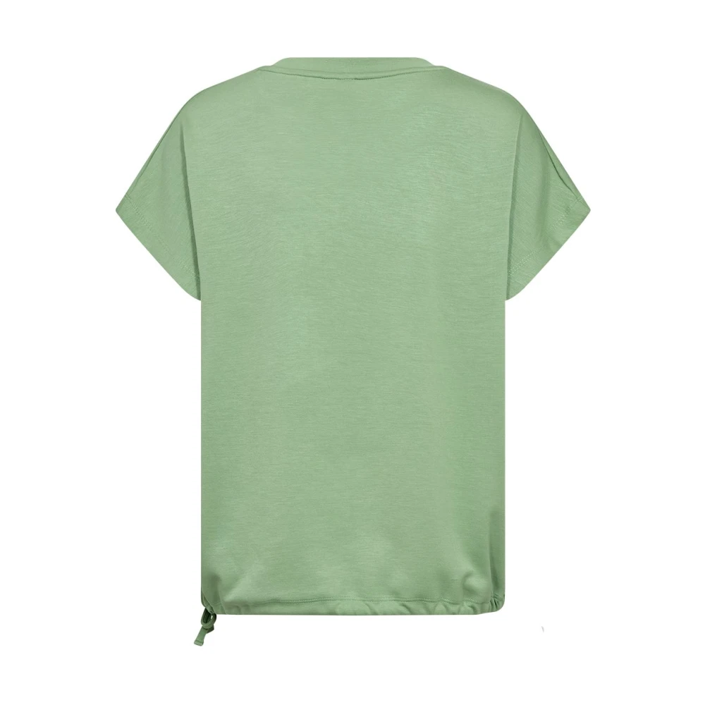 Soyaconcept Casual Shirt met Ronde Halslijn en Stoer Detail Green Dames