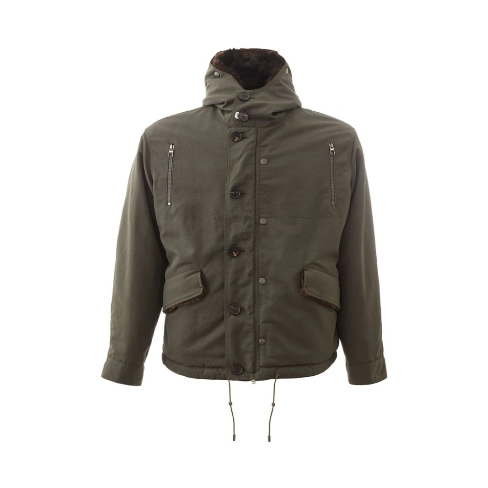 Lardini Elegante Army Jacket Katoen Mannen Green Heren