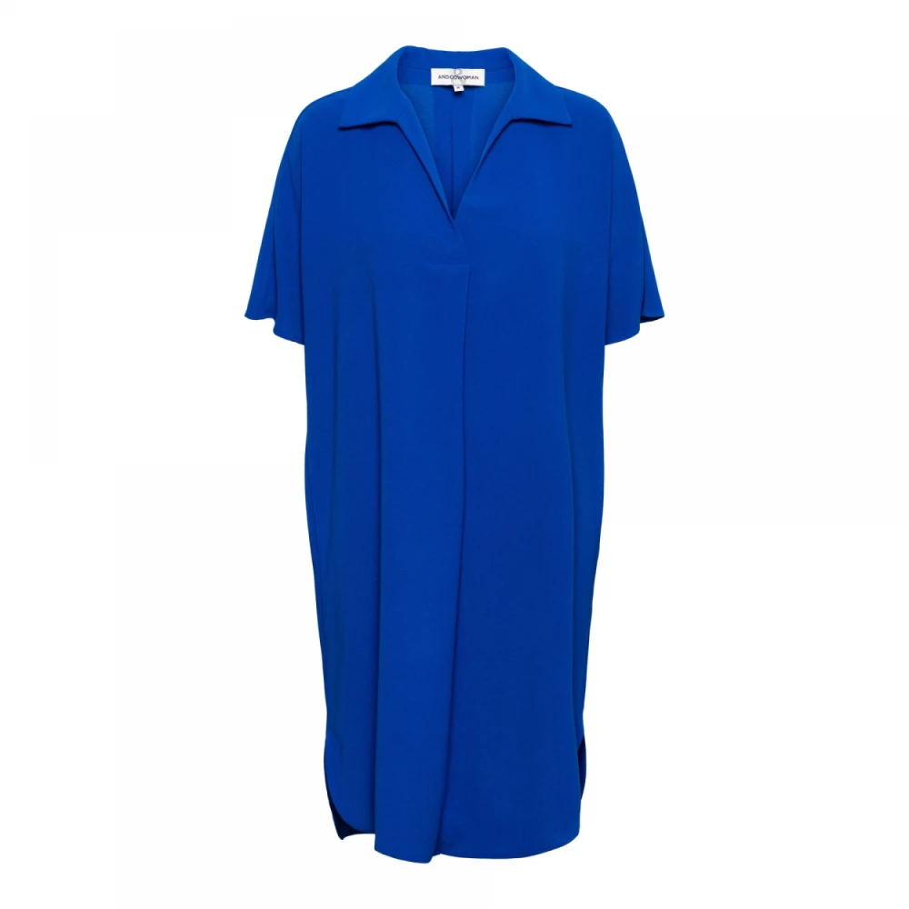 &Co Woman Kobaltblauwe Uitlopende Jurk Blue Dames