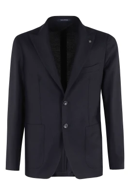 Jacket 1 Breast Rever till Lancia Diagonal Wool