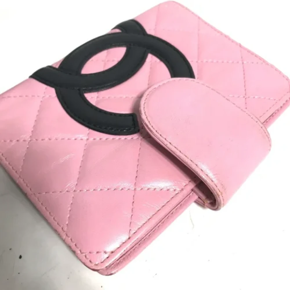 Chanel Vintage Pre-owned Leather home-office Pink Dames
