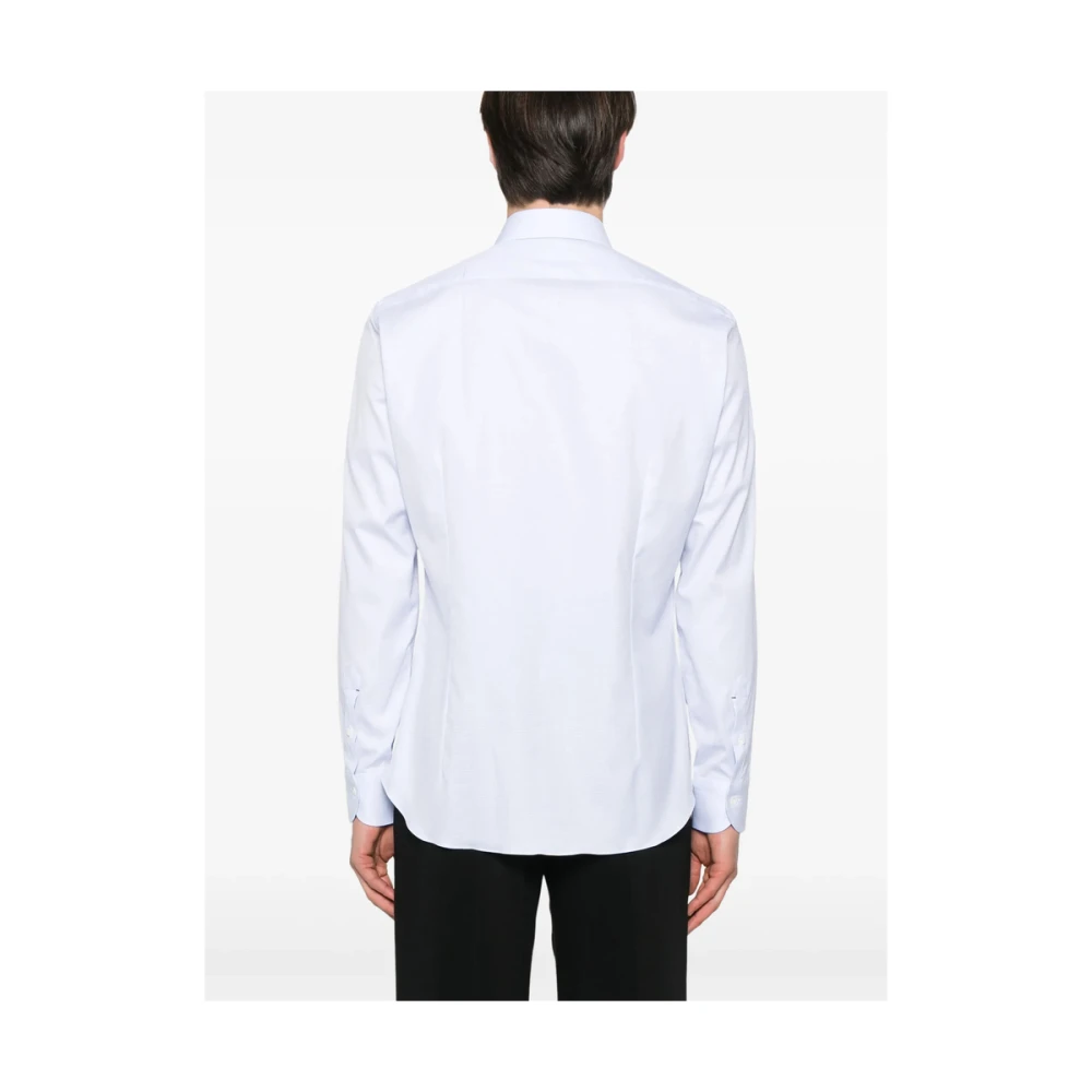 Mazzarelli Babyblauw Overhemd Lange Mouwen Blue Heren