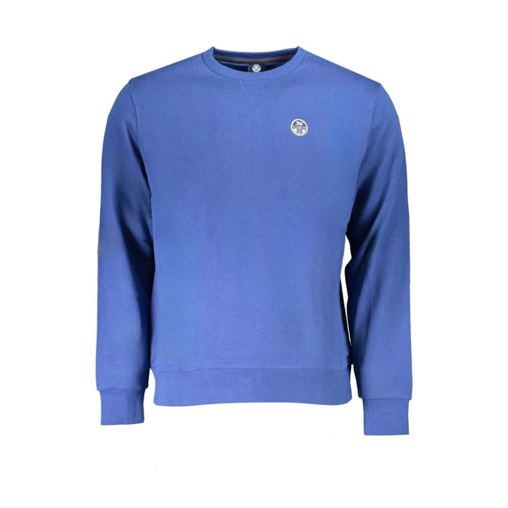 North Sails , Sweatshirts, Male, Blue, S, Crew Neck Sweatshirt Classic Fit