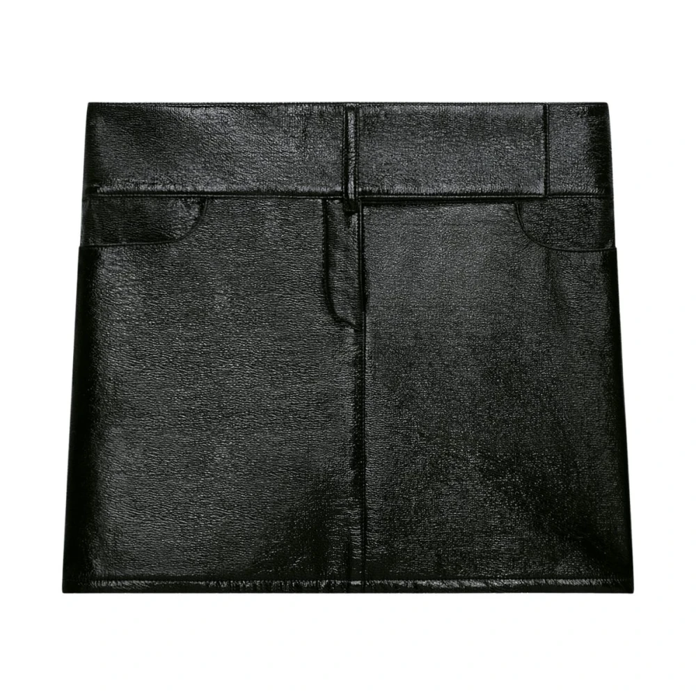 Courrèges Donna Nero - Gonna Nera Con Tasche E Logo - Skirts - S