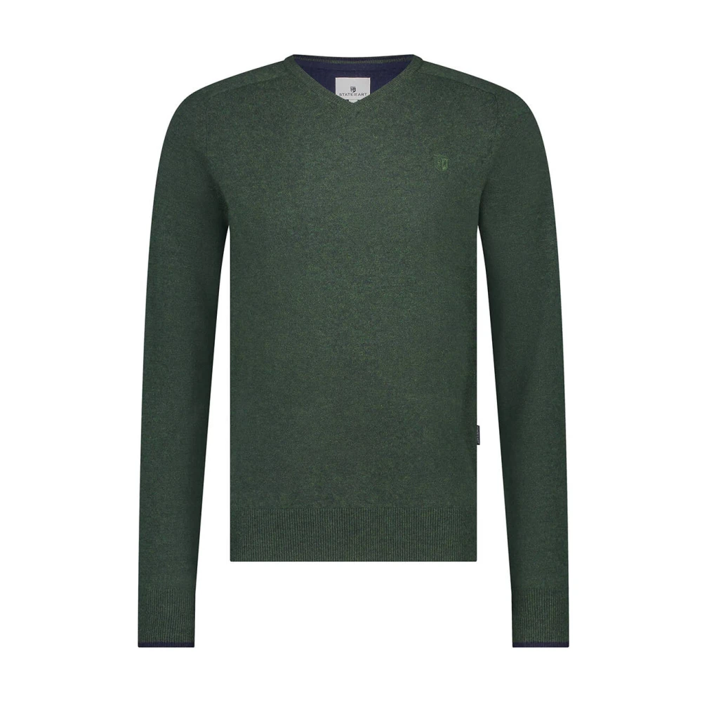 State of Art V-hals Pullover in Eenvoudig Ontwerp Green Heren