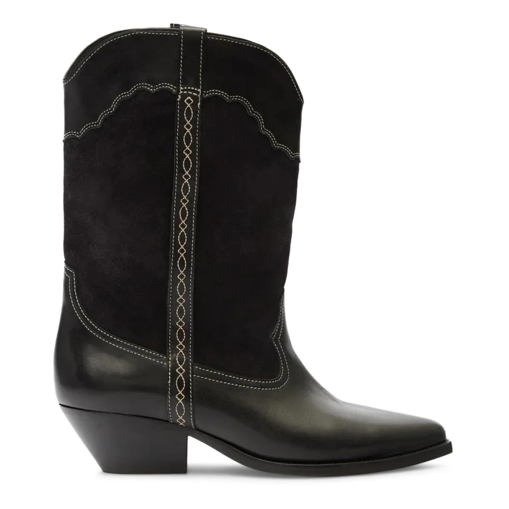 Isabel Marant Women's Black Cowboy & Biker Boots, 4 Uk, Duerto Boots