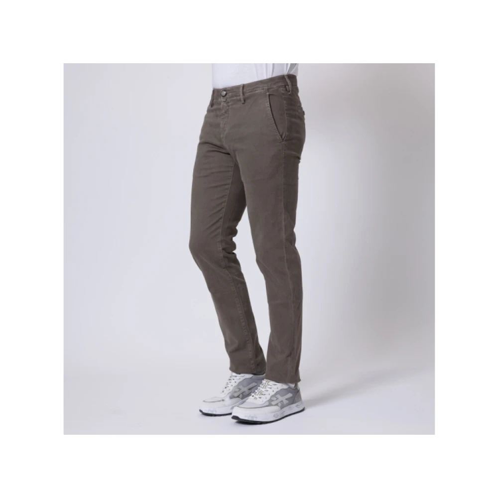 Jacob Cohën Slim Fit Taupe Peach Skin Pants Brown Heren