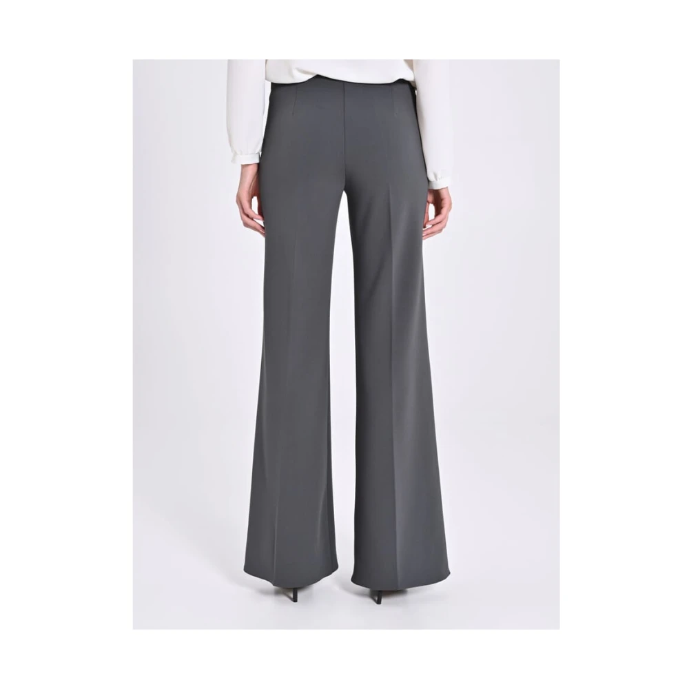 RINASCIMENTO Zijrits Scuba Crepe Palazzo Broek Gray Dames