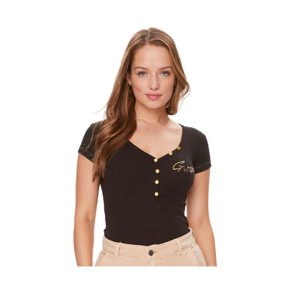 Guess - Tops > T-Shirts - Black - Guess - Modalova