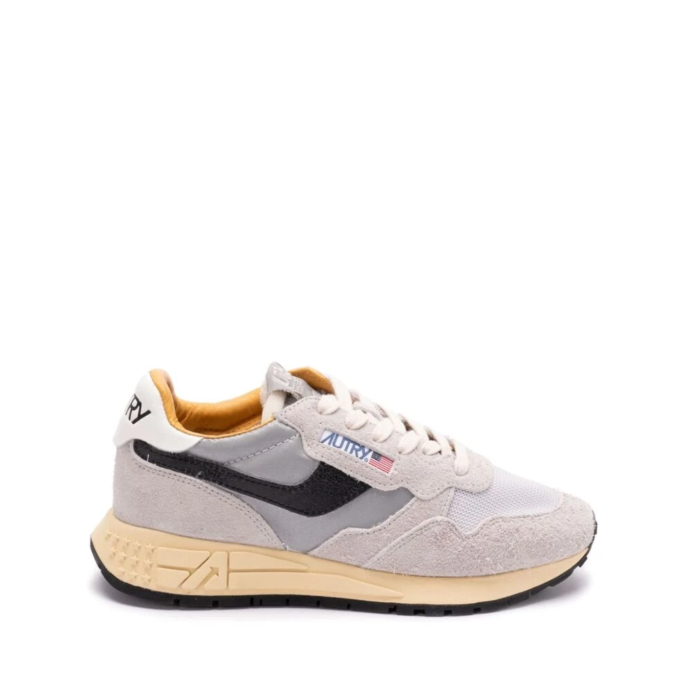 Autry Suede Panelled Lace-Up Sneakers Dames Schoenen Grijs