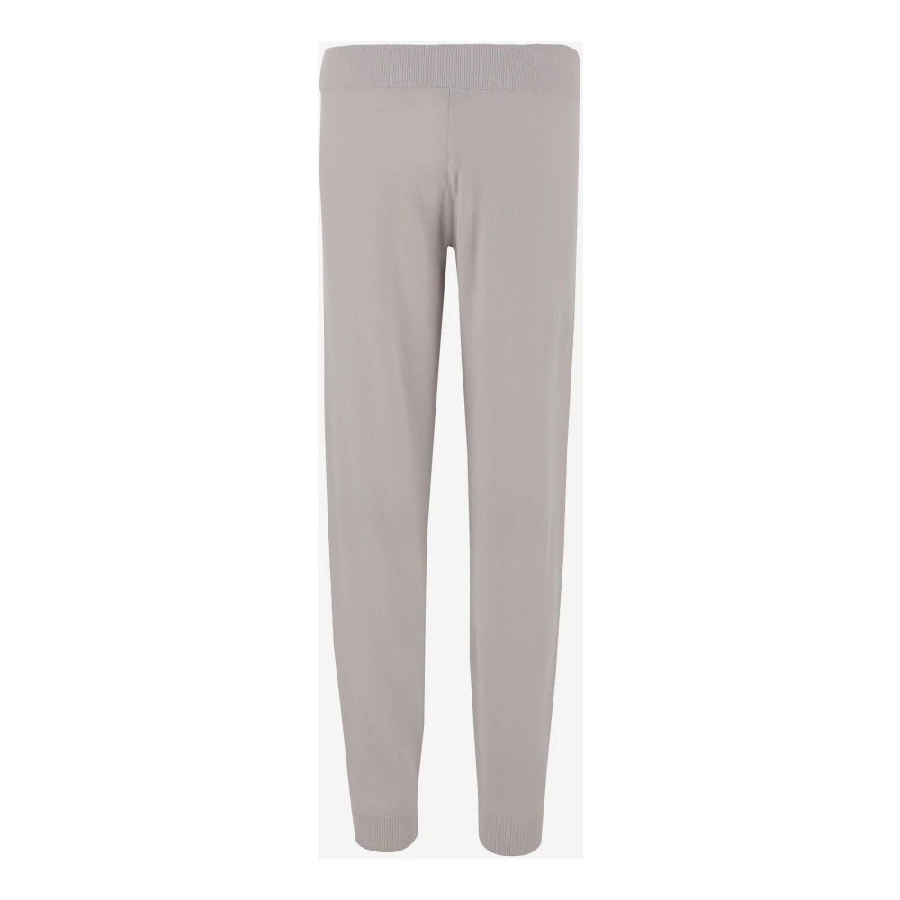 allude Wol-Kasjmier Broek met Elastische Taille Beige Dames