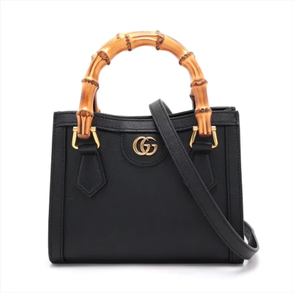 Gucci Vintage Pre-owned Leather handbags Black Dames