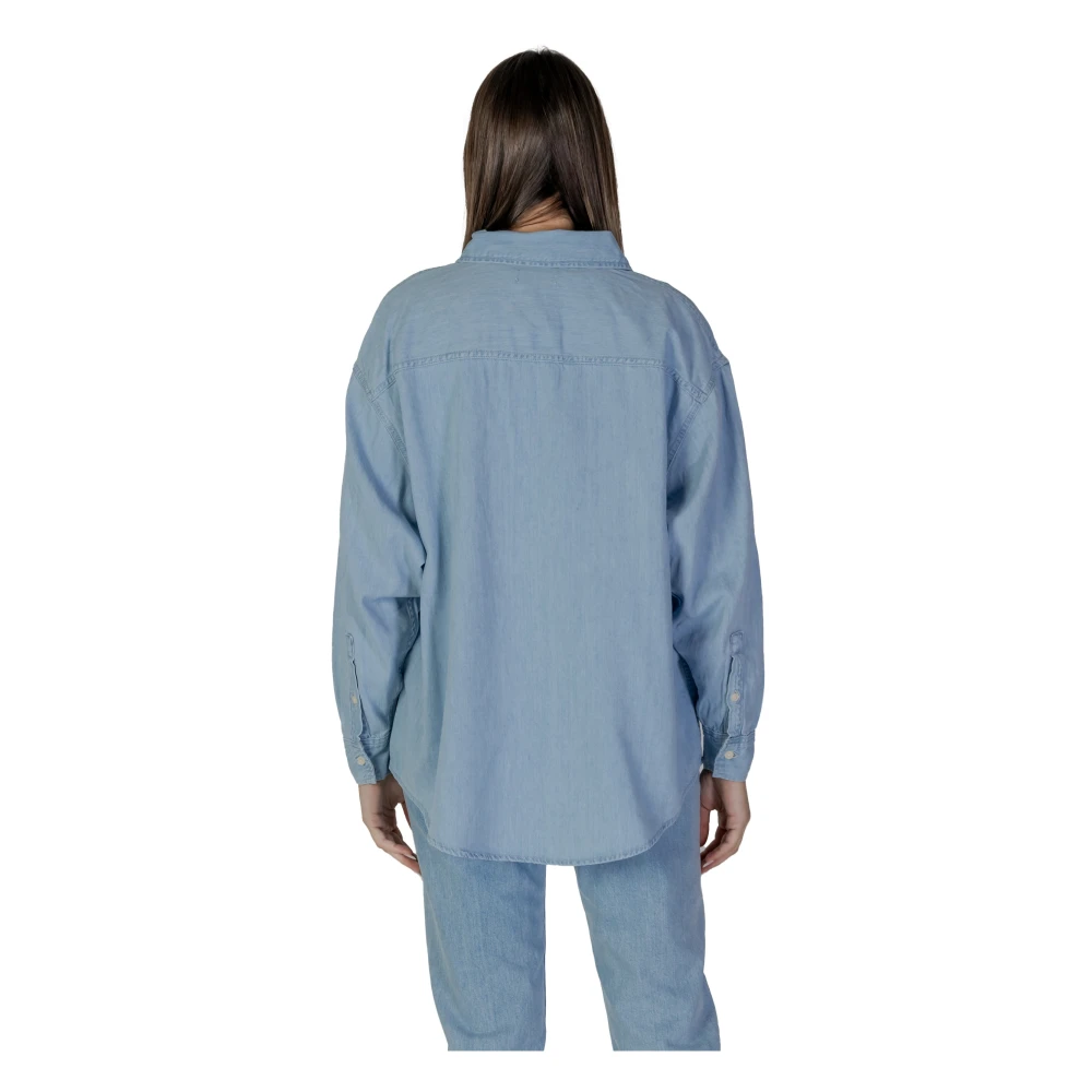 Calvin Klein Jeans Lange mouw lente zomer damesoverhemd Blue Dames