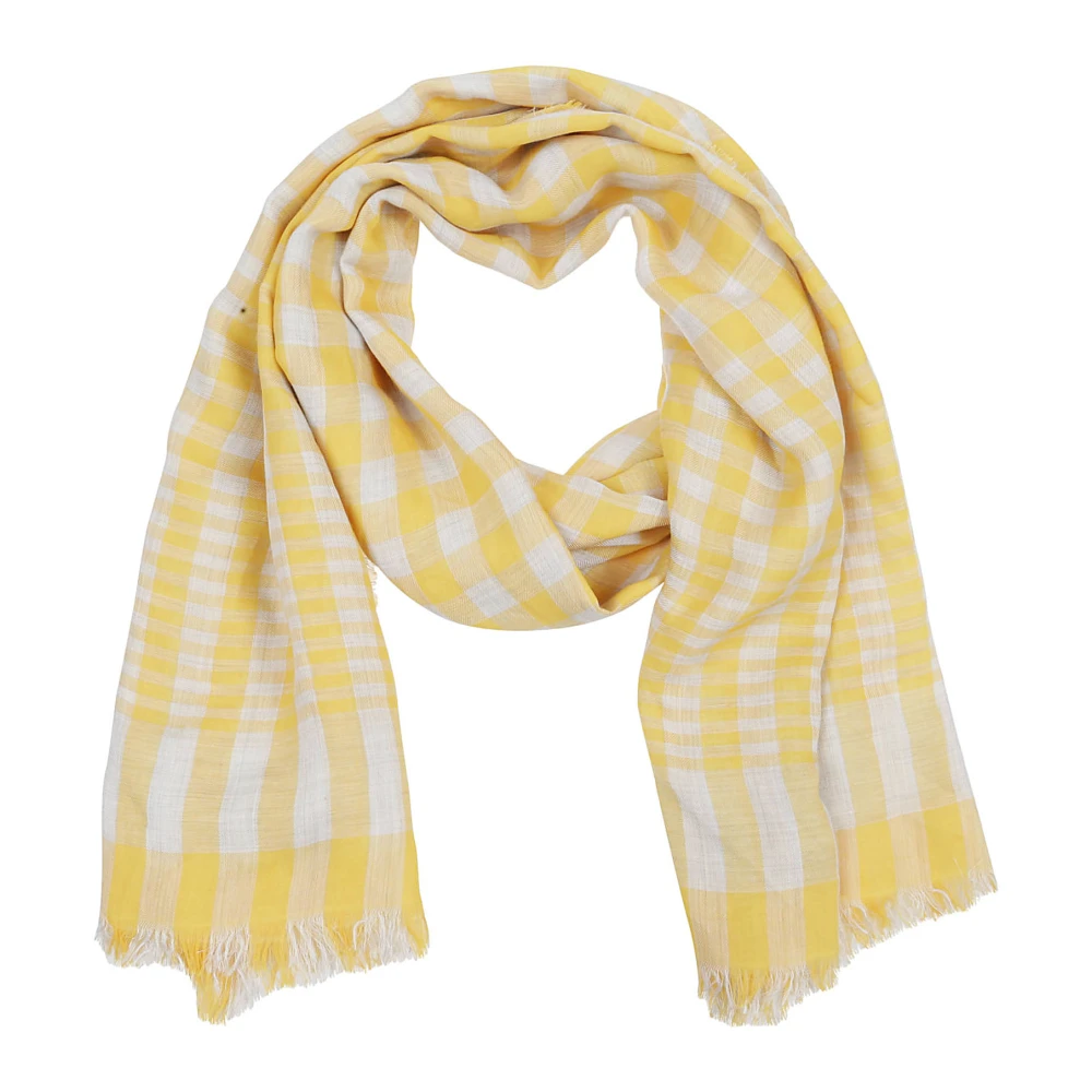 Faliero Sarti Luxe Modal Polyester Sjaal Collectie Yellow Dames