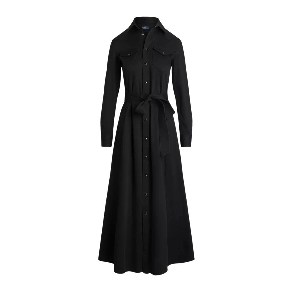 Ralph Lauren Zwarte overhemdjurk Black Dames