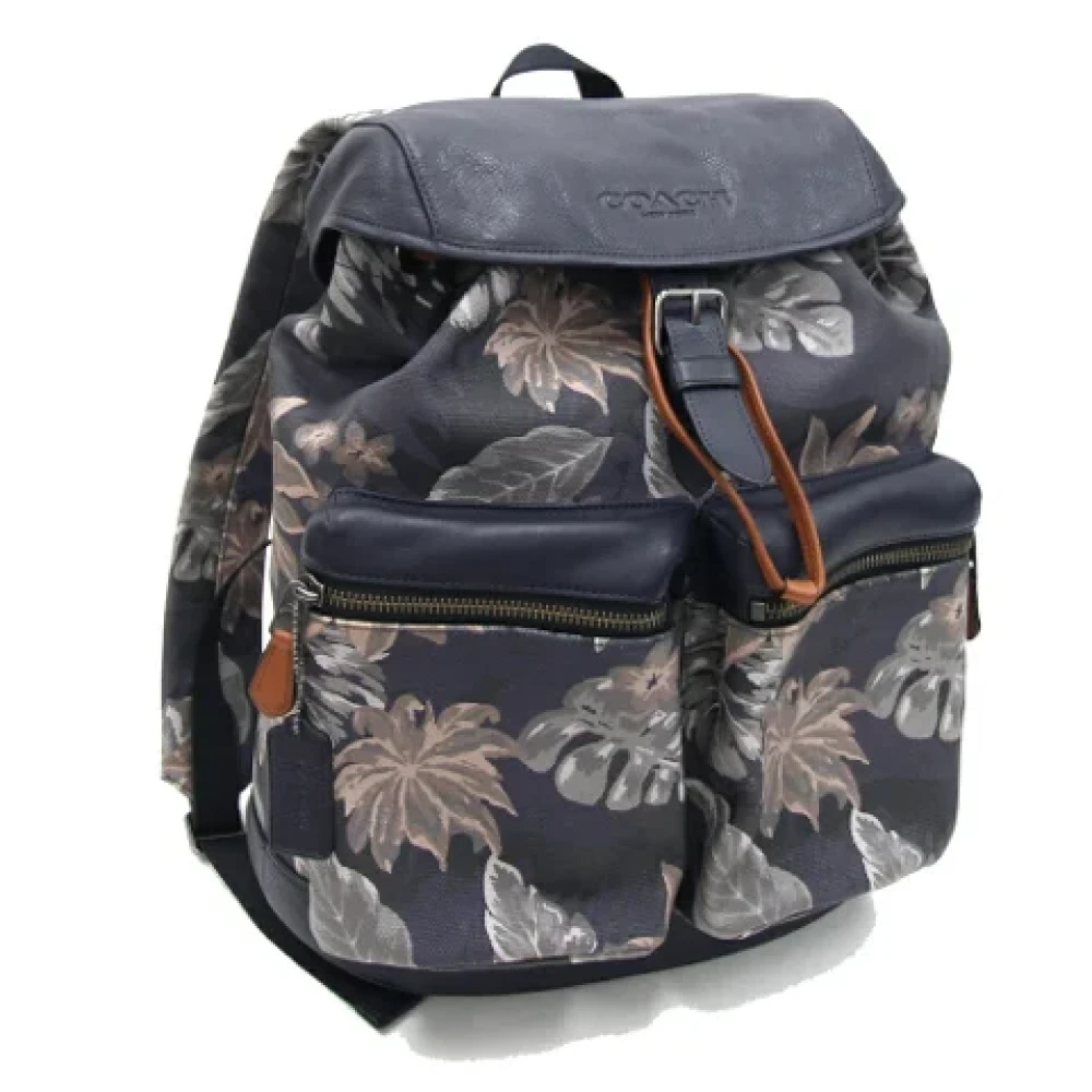 Coach Pre-owned Coated canvas backpacks Blue Dames