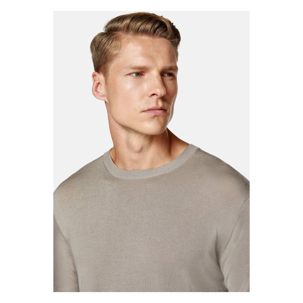 Boggi Milano Crew Neck Jumper Black Heren