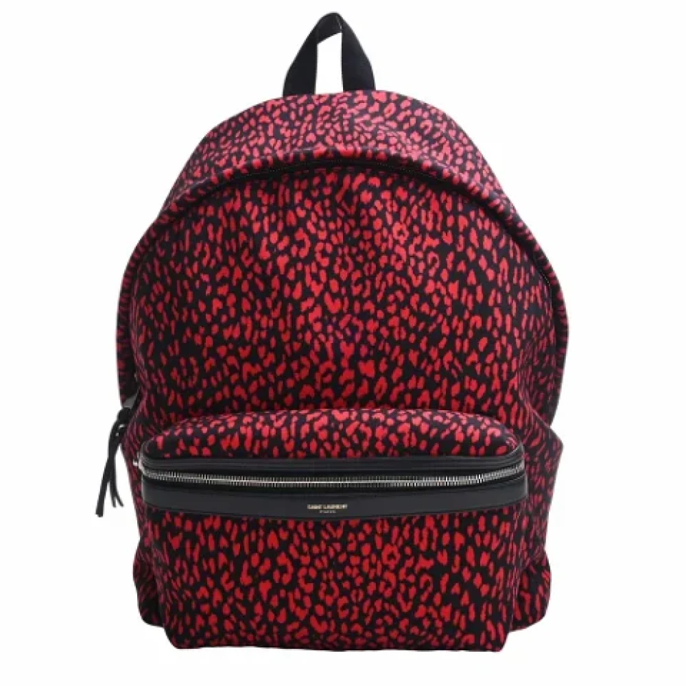Yves Saint Laurent Vintage Pre-owned Canvas backpacks Red Dames