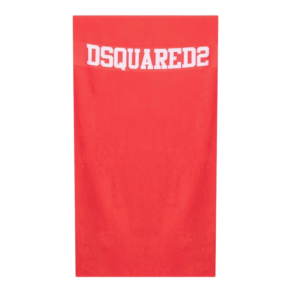 Dsquared2 Towel with logo Red Heren