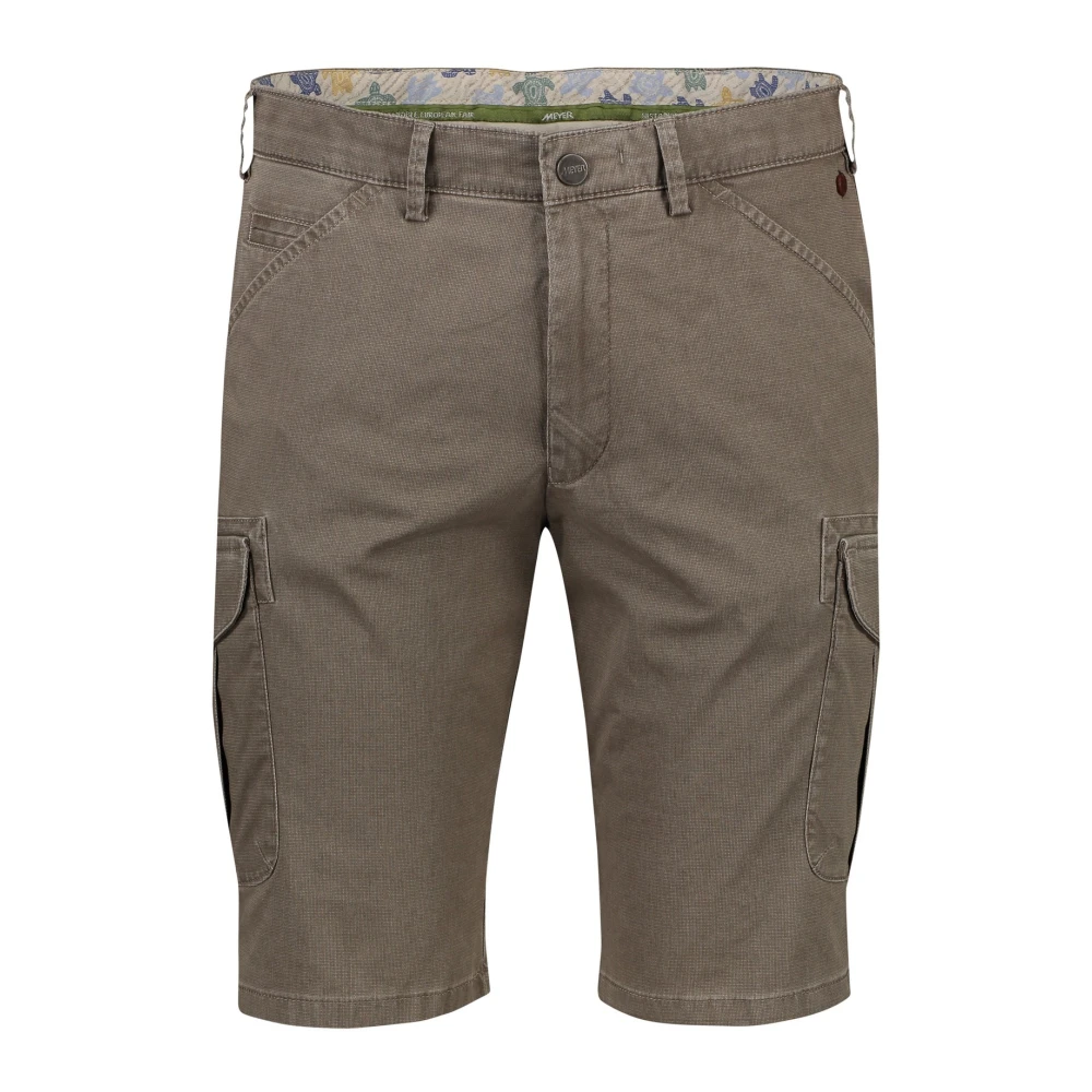 Meyer Bruine Cargo Shorts met Print Brown Heren