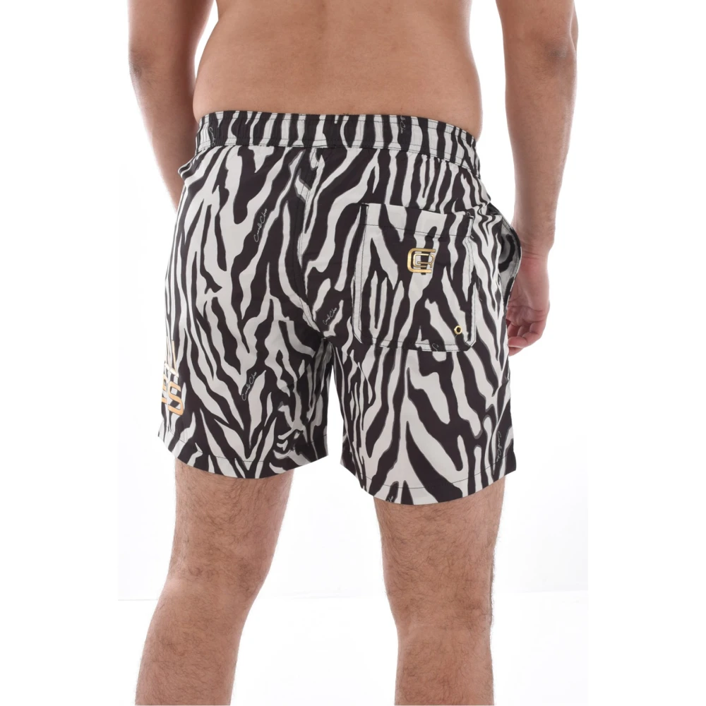Cavalli Class Dierenprint Zwembroek Black Heren