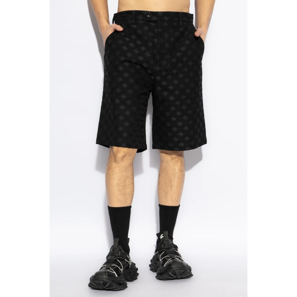 Amiri Monogram Shorts Black Heren