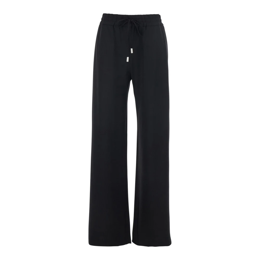 Pt Torino Donna Nero - Wide Pantaloni - Trousers - Xs