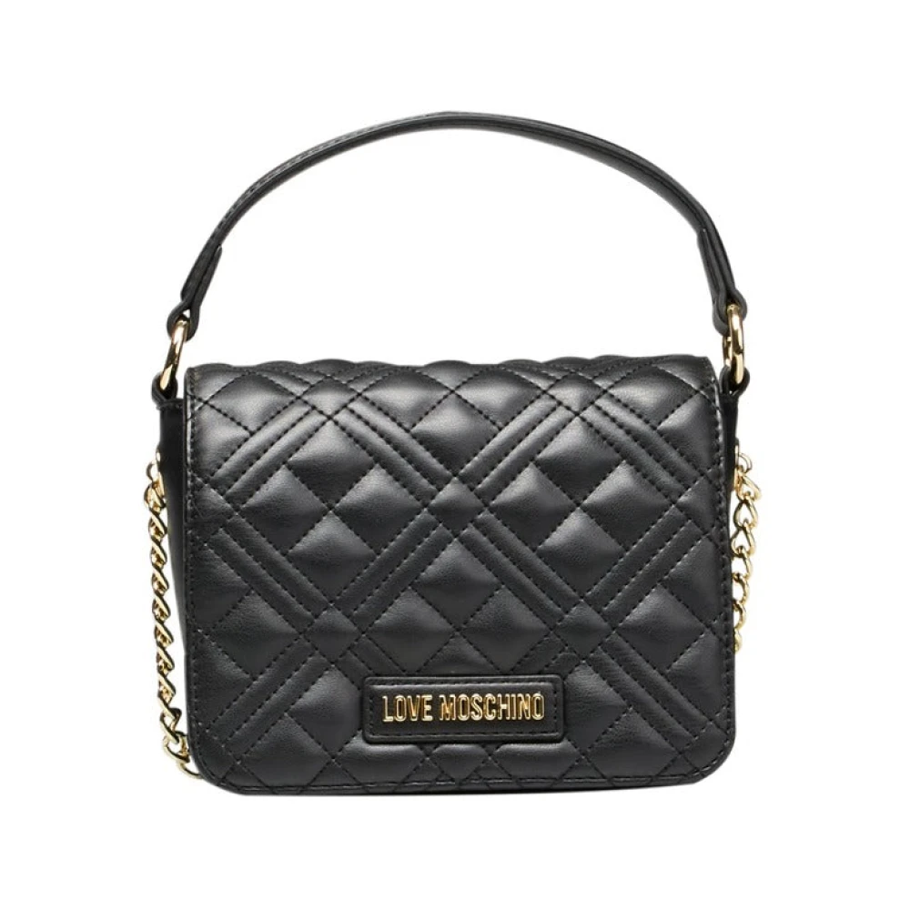 Love Moschino Handtas met handvat en schouderband Black Dames